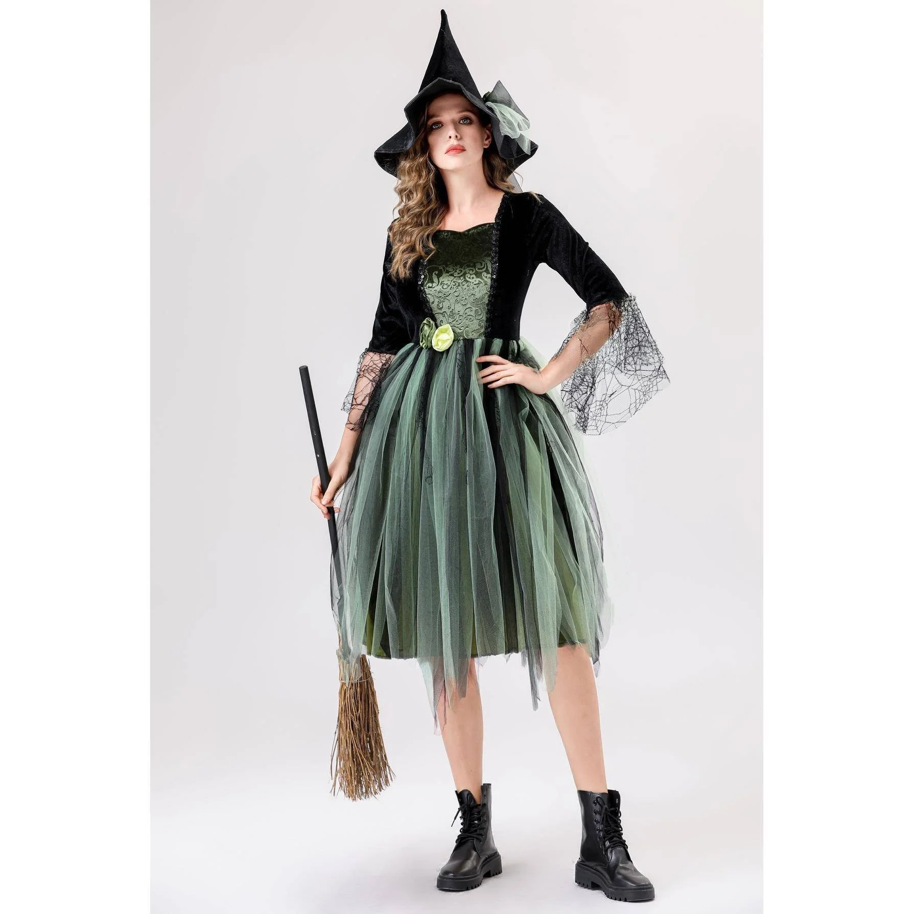 

een Witch Costume Dr for Women And Children loween Par Stage Performance Parent-Child Matching Outfit Fairy T Theme