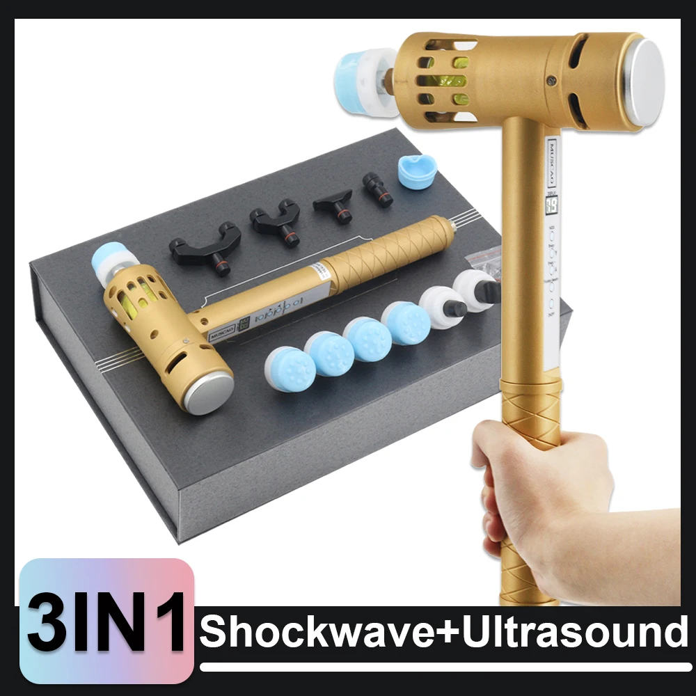 

Shockwave Therapy Machine 3in1 Shock Wave ED Treatment Physical Chiropractic Body Relax Massager Ultrasound Physiotherapy Device