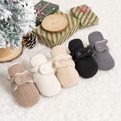 Meckior Baby Boys Girls Slipper Socks Shoes Toddler First Walker Booties Cotton Soft Sole Anti-Slip Warm Winter Ankle Crib Shoes