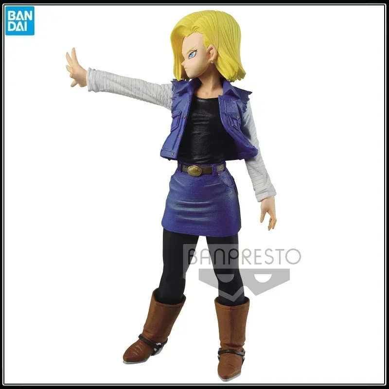 In Stock Bandai Genuine Dragon Ball Z Anime MATCH MAKERS Android 18 Action Figures Collectible Model Rivals Doll Toys Gifts BB