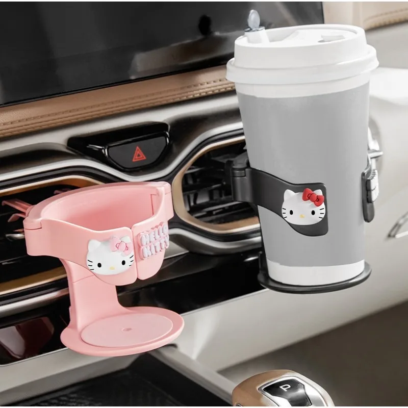 Soporte Universal de Hello Kitty Kawaii para coche, soporte para botella de agua, leche, té, café, regalos