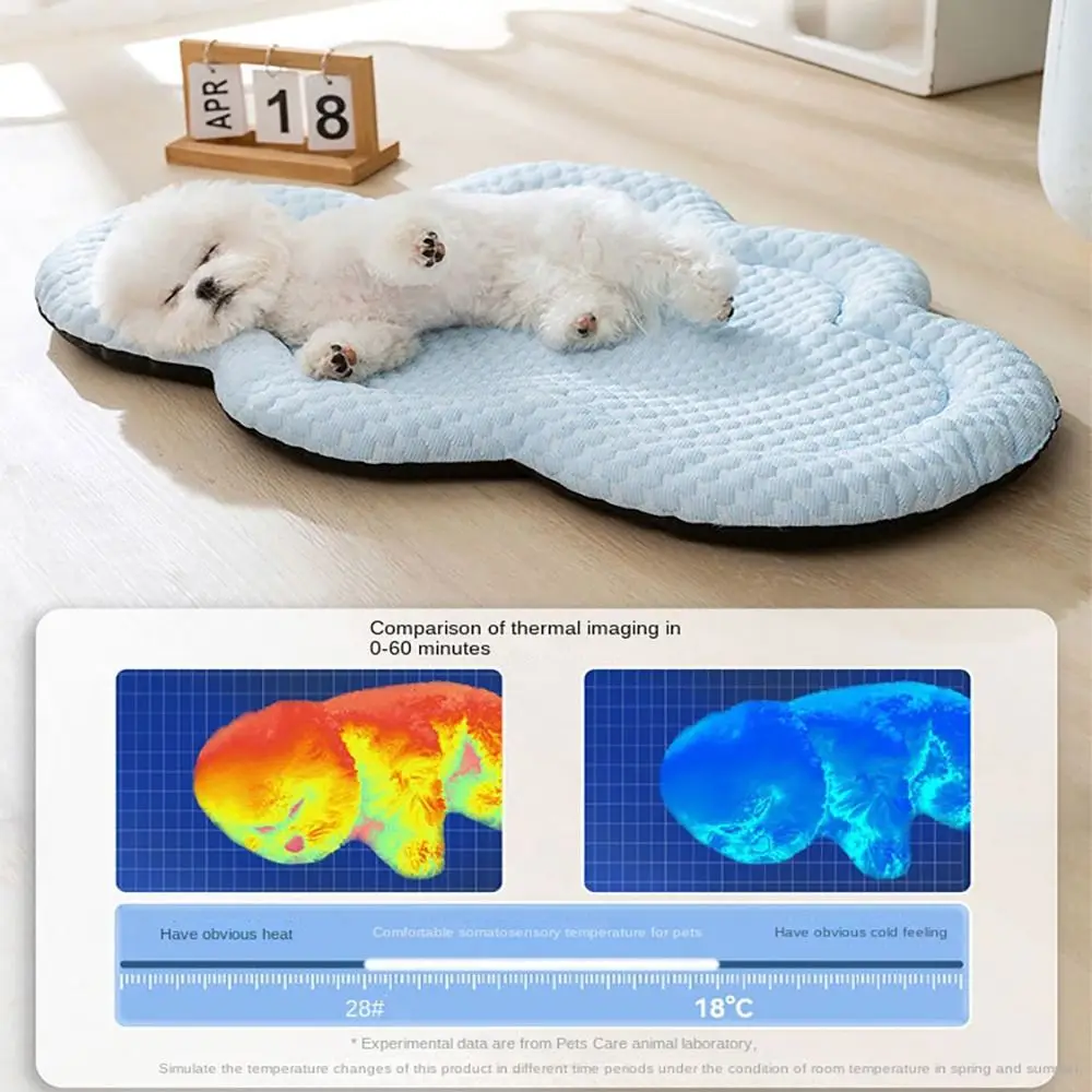 Moisture-proof Pet Cooling Mat New Non-slip Cool Ice Silk Cushion Soft Mattress Dog Cat