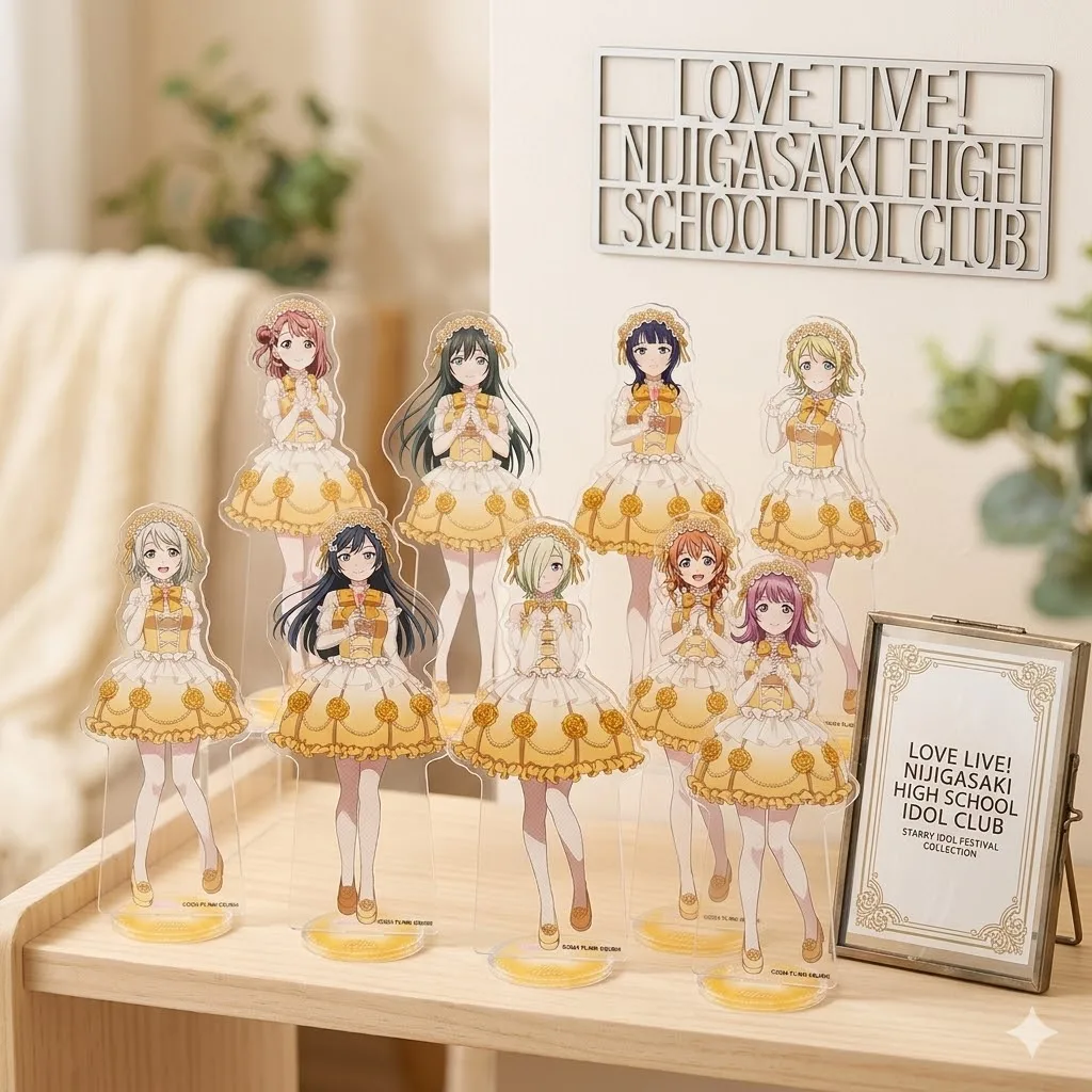 Love Live Nijigasaki Setsuna Yuki 15cm Acrylic Stand Plate Keychain Anime Kimono Figure Desktop Display Decor Toy Gift