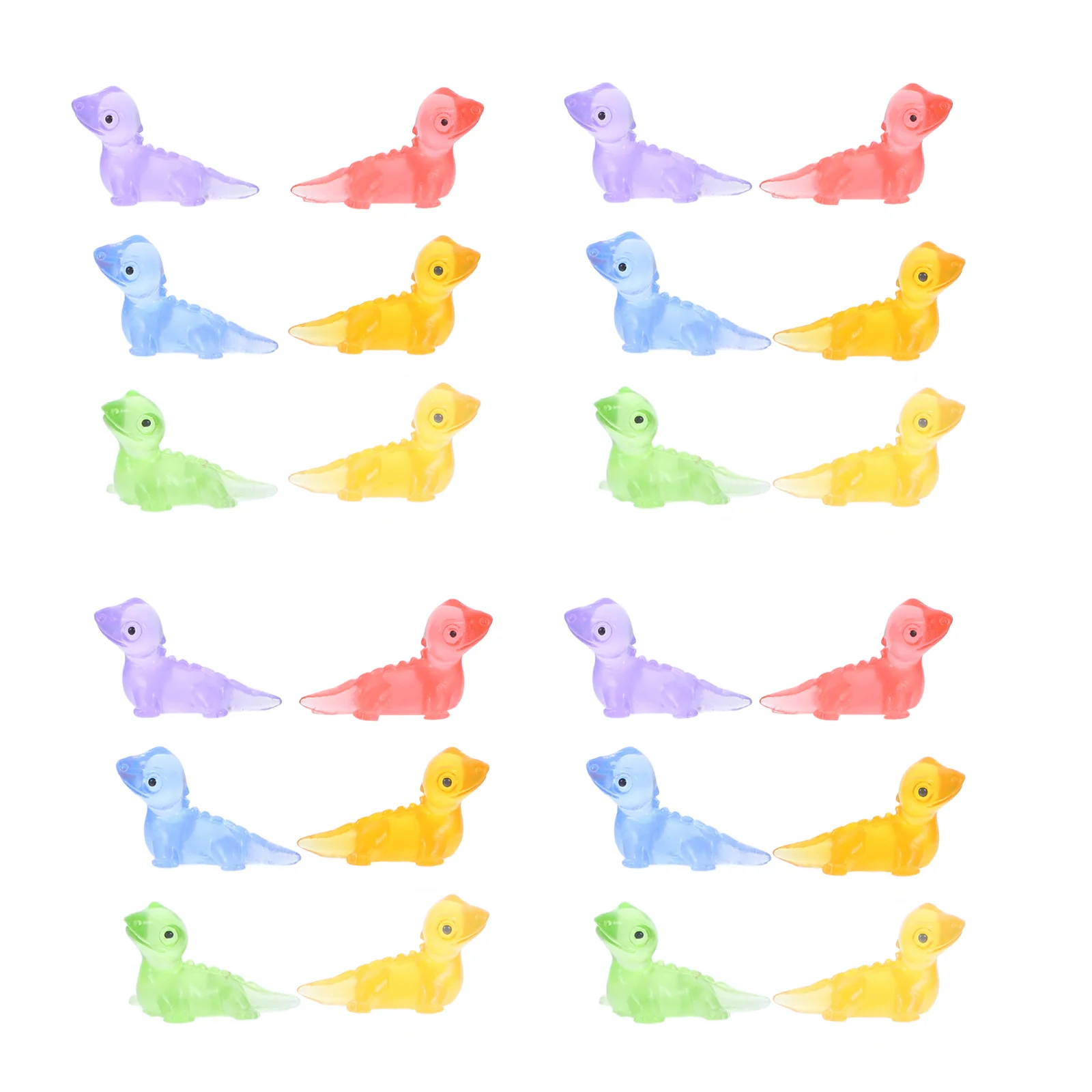 36 Pcs Mini Garden Lizard Luminous Micro Landscape Gardening Ornaments Glass Miniature Animal Figurine DIY Terrarium Figurines
