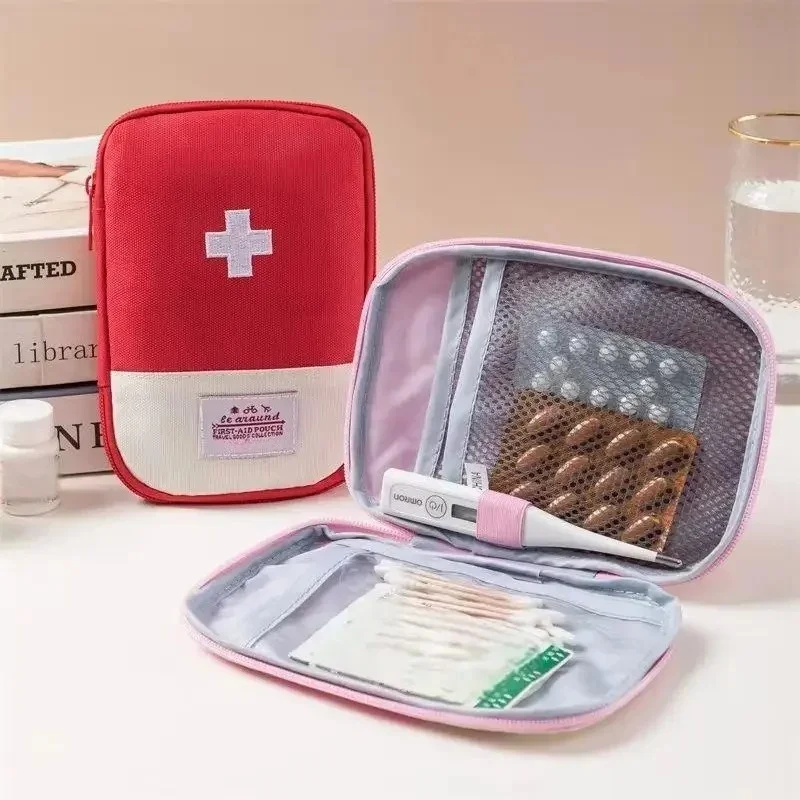 1/2pcs Portable First Aid Medical Kit Travel Outdoor Camping Emergency Medicine Storage Bag Travel Mini Organizer Pill Case