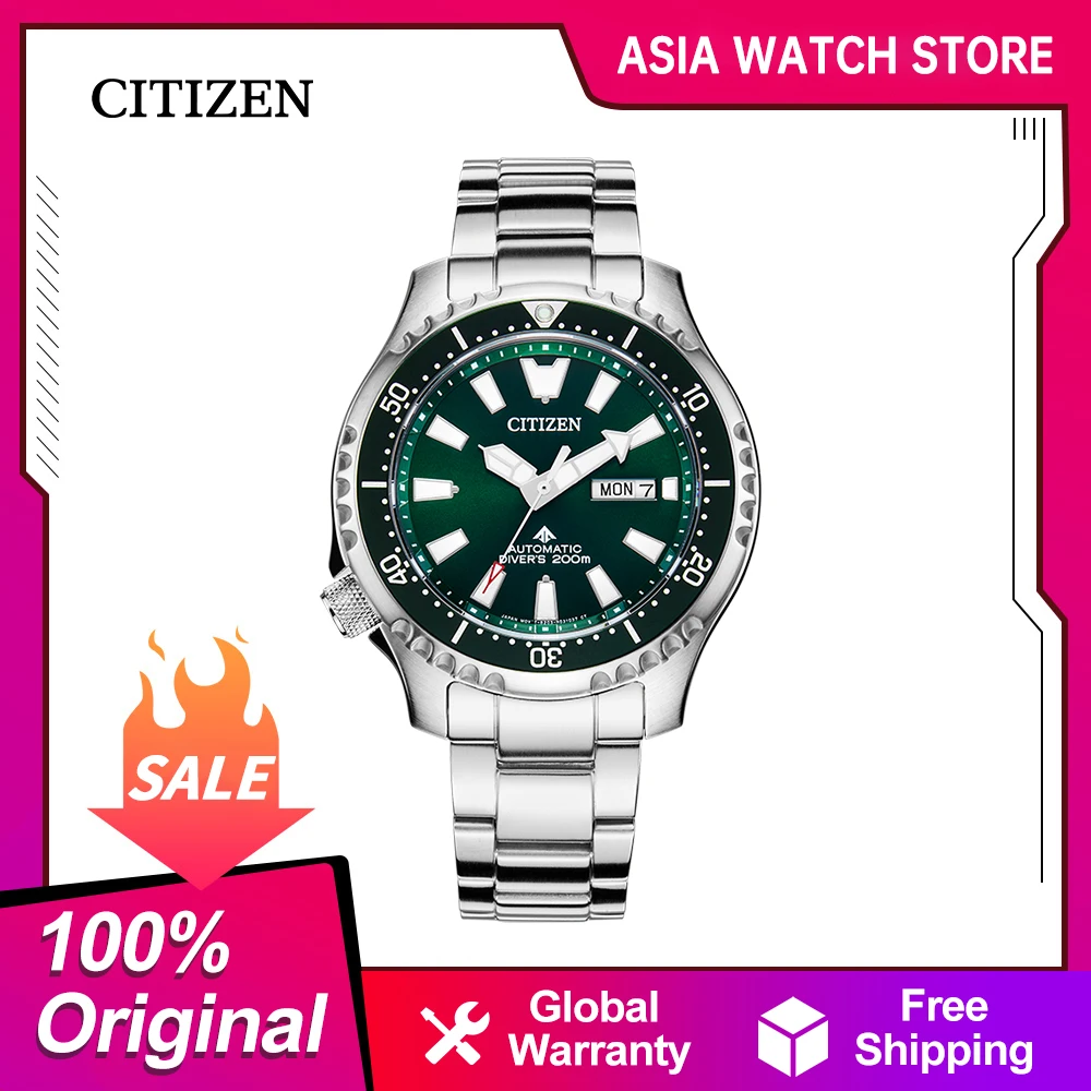 Original CITIZEN Men\'s Mechanical watch Diving Sports Watch Sapphire Luminous Waterproof 100m NY0131-81XB