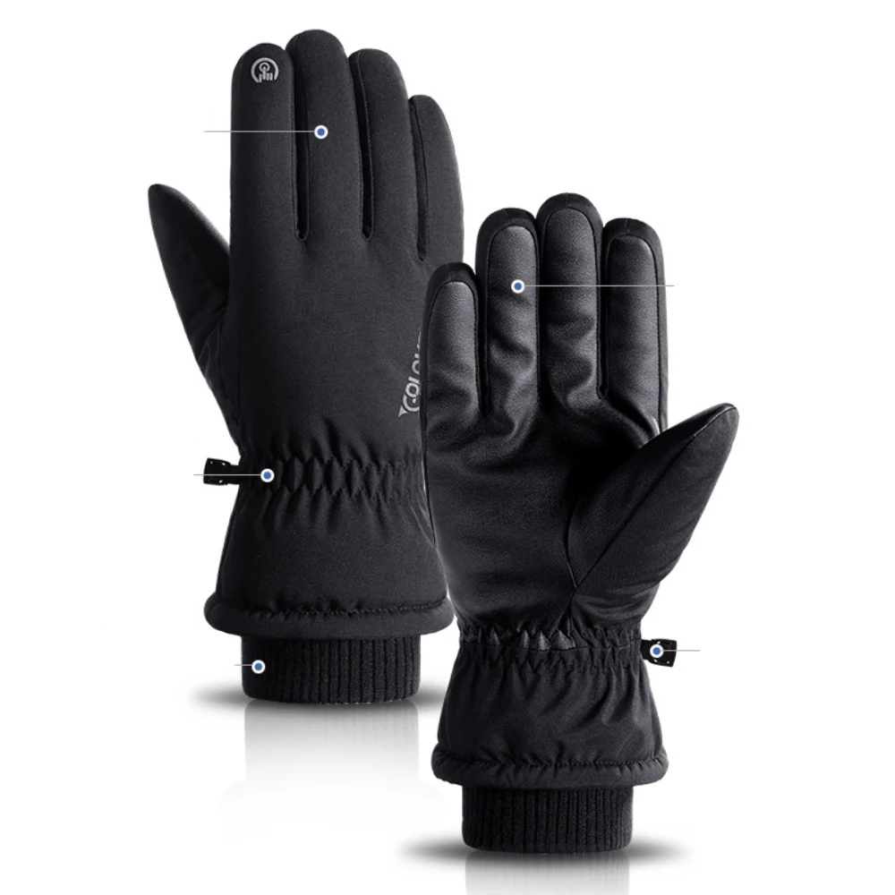 

Новые зимние водонепроницаемые лыжные перчатки для женщин и мужчин, уличные велосипедные противоскользящие теплые бархатные толстые перчатки с сенсорным экраном