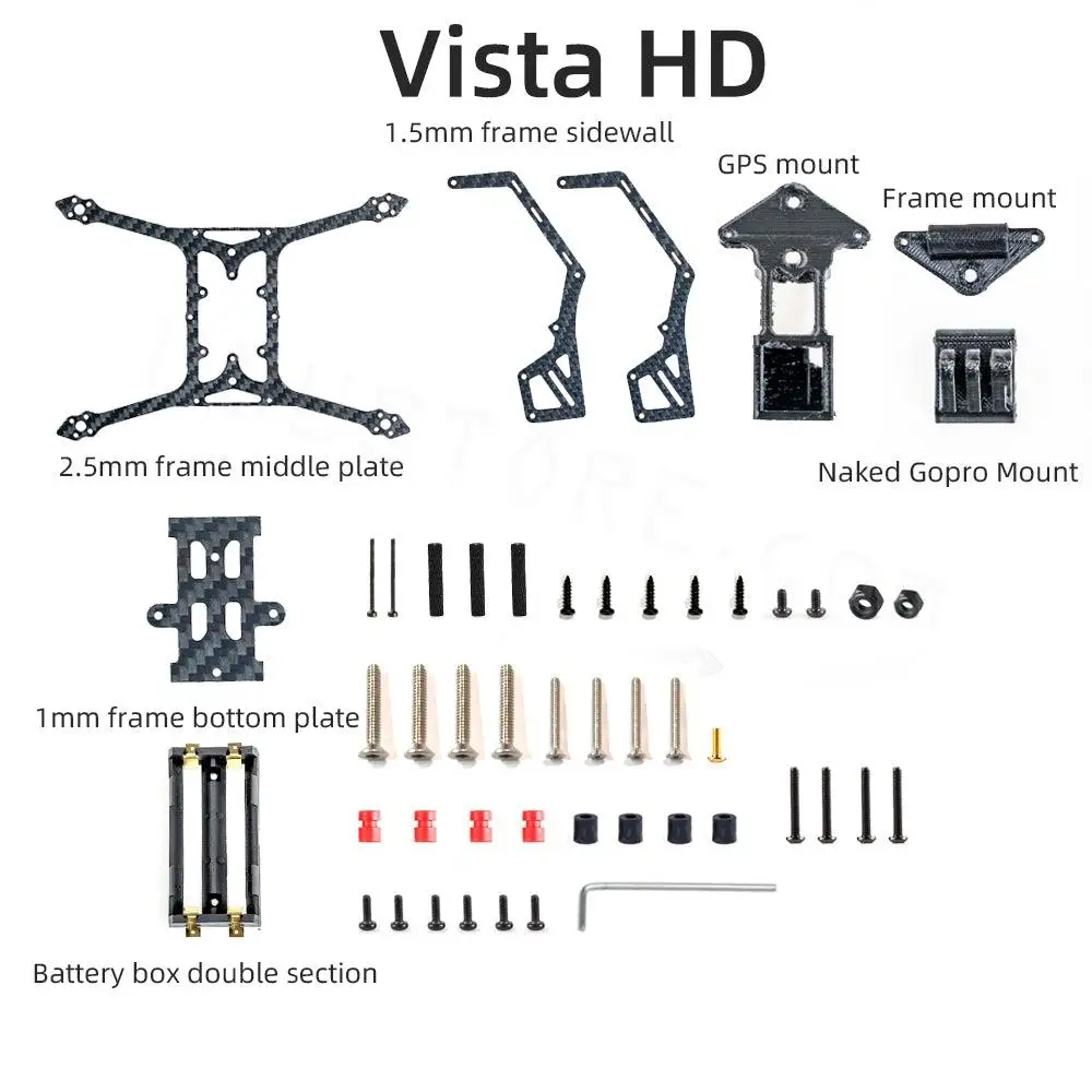 HGLRC Rekon35 LR 160mm 3K kit telaio in fibra di carbonio versione digitale analogica per Drone FPV da 3,5 pollici Nano a lungo raggio 2S 18650