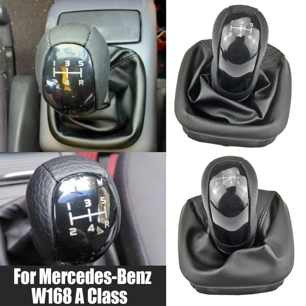 For Mercedes Benz A Class W168 1997 1998 1999 2000 2001 2003 2004 Gear Stick Shift Knob Level PU Leather Boot