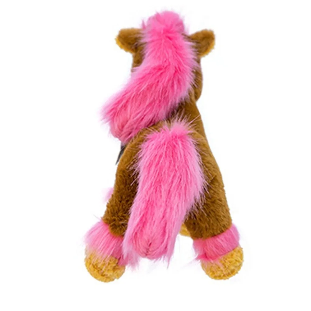 Adorabile Mascotte 2026 Cavallo di Peluche con Campanello, Giocattolo Creativo Imbottito, Morbido e Carino, Statuetta dello Zodiaco, Anno del Cavallo