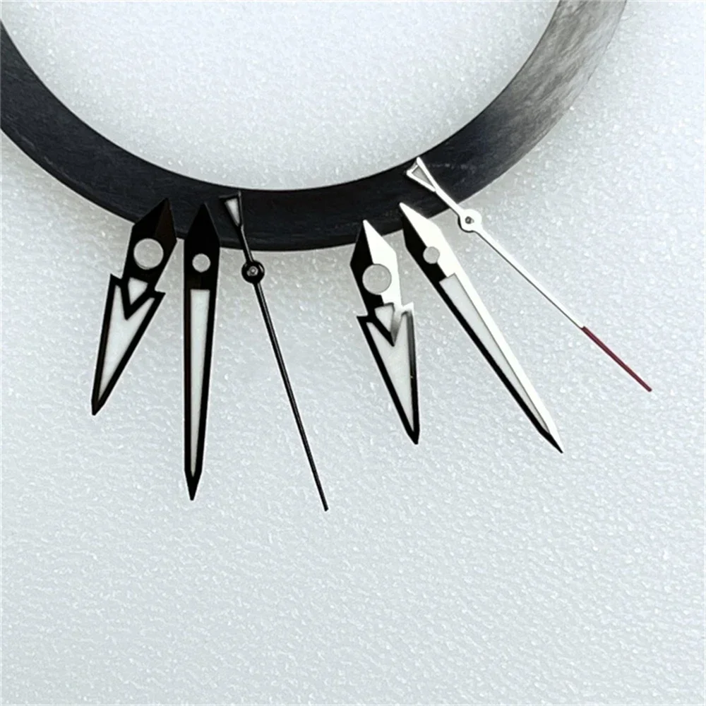 Manecillas luminosas verdes fuertes para reloj, accesorio para aplicar a NH35, NH36, 4R35, 4R36, tamaño de movimiento: 9mm x 12. Nuevo bricolaje de 5mm x 13mm