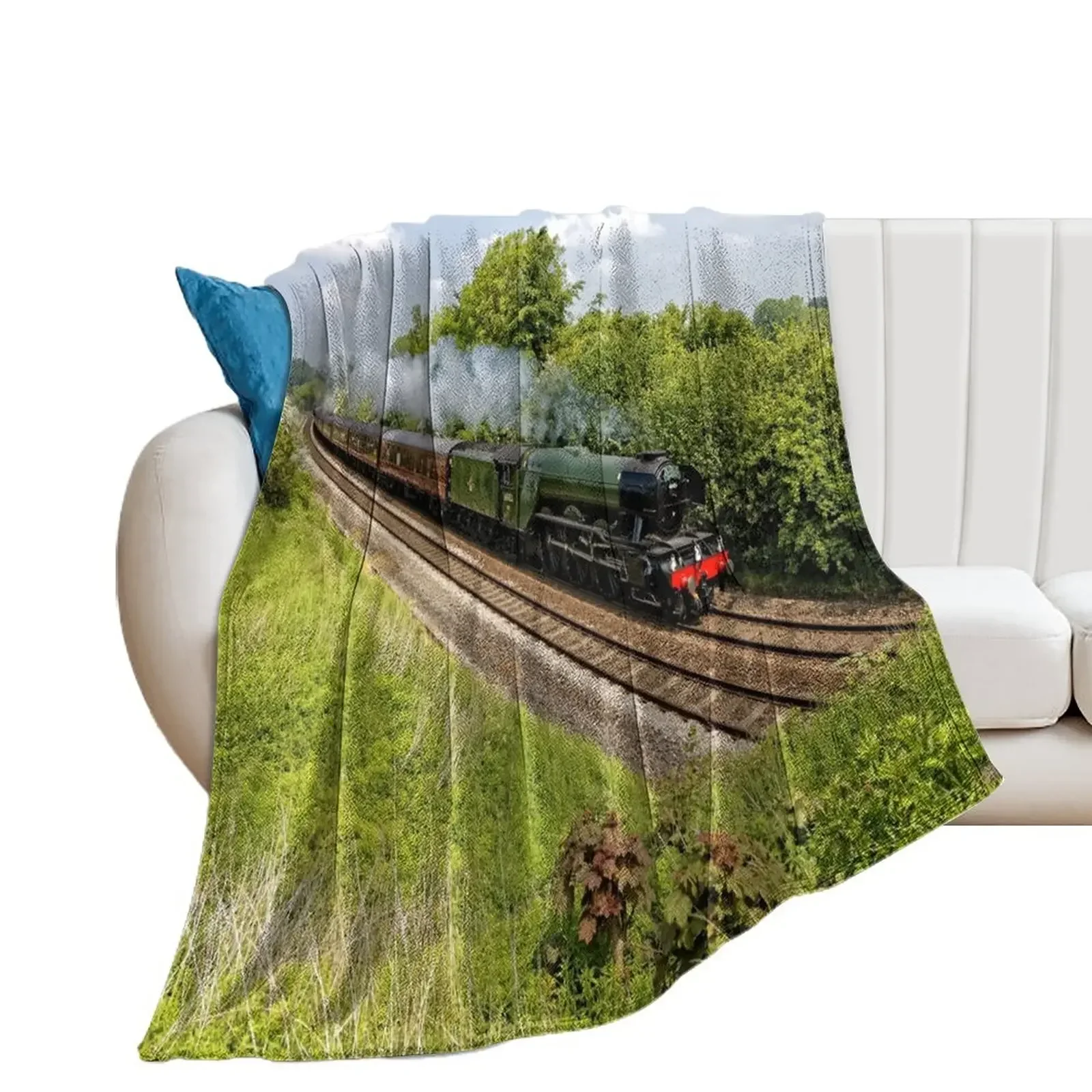 

A3 Class 60103 Flying Scotsman Steam Locomotive Throw Blanket christmas decoration Soft Cute Decorative Sofas Blankets