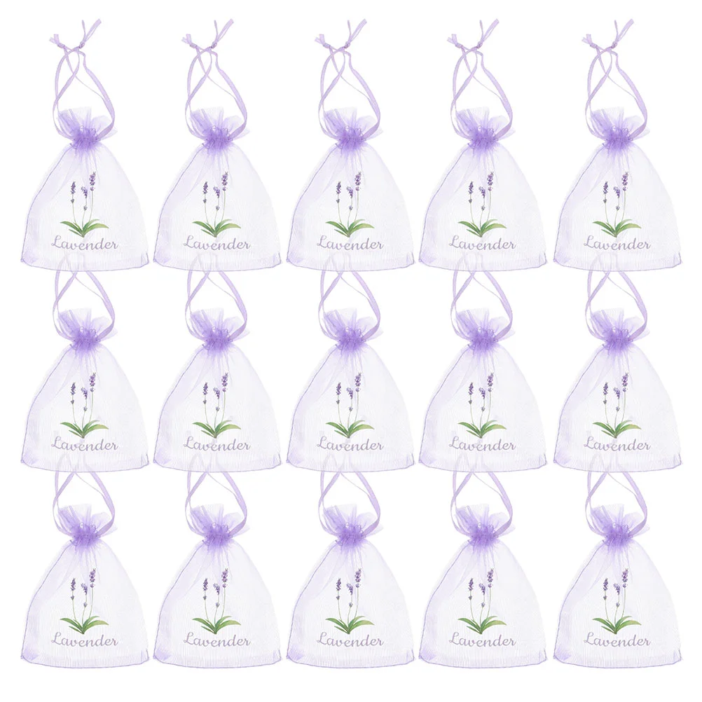 

20 Pcs Empty Perfume Bags Lavender Decorative Sachets Car Mesh Purple Gauze Shopping