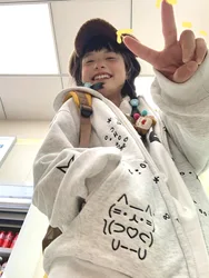 女性のスターベア刺繍パーカー、ジッパーフード付きジップアップストリートウェア、ルーズフィット服、秋、y2k