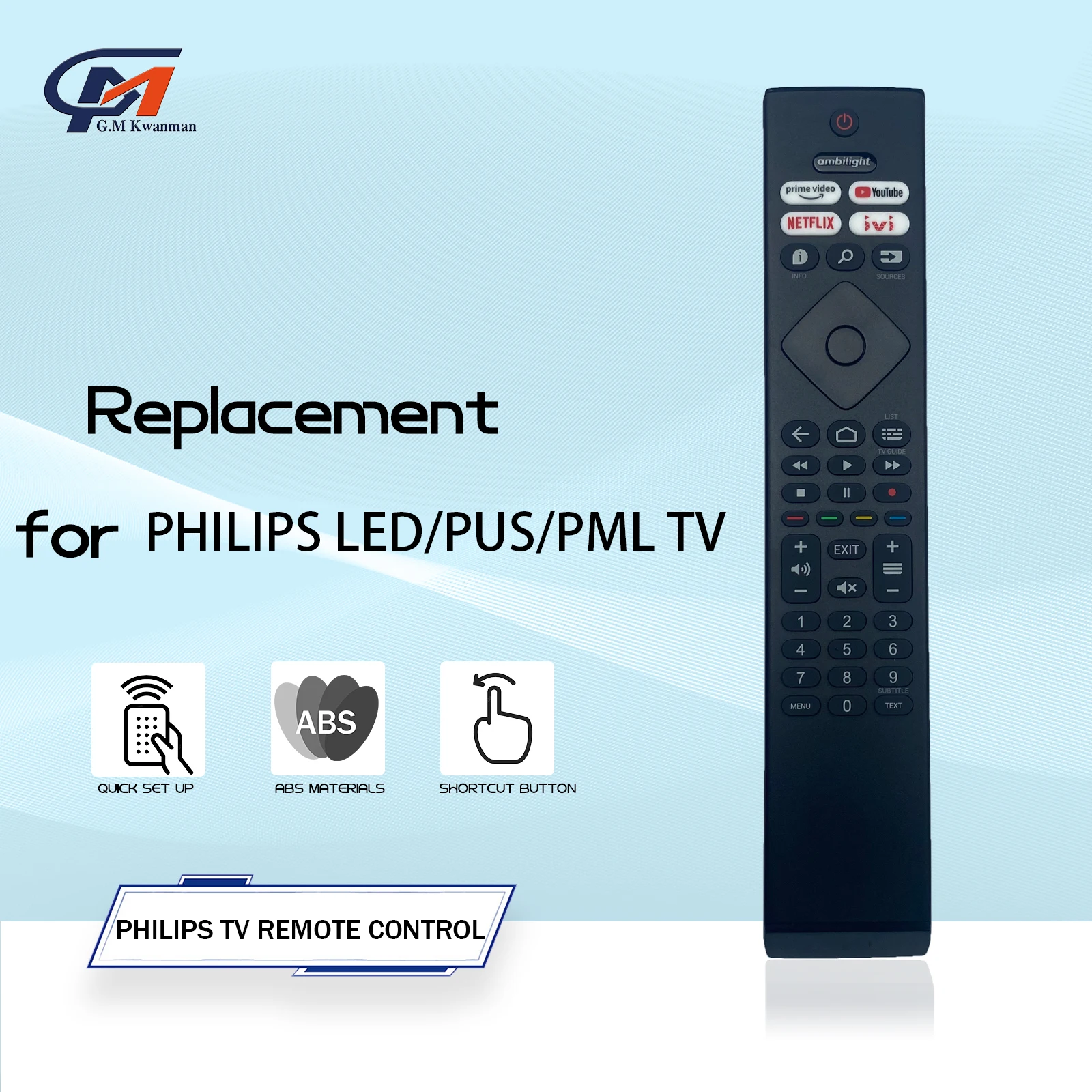 Original New Remote Control for Philips Smart TV  OLED/PUS/PML 50PUS7956/12 55PUS7906/12  398GR10BEPHN BRC0984501/01