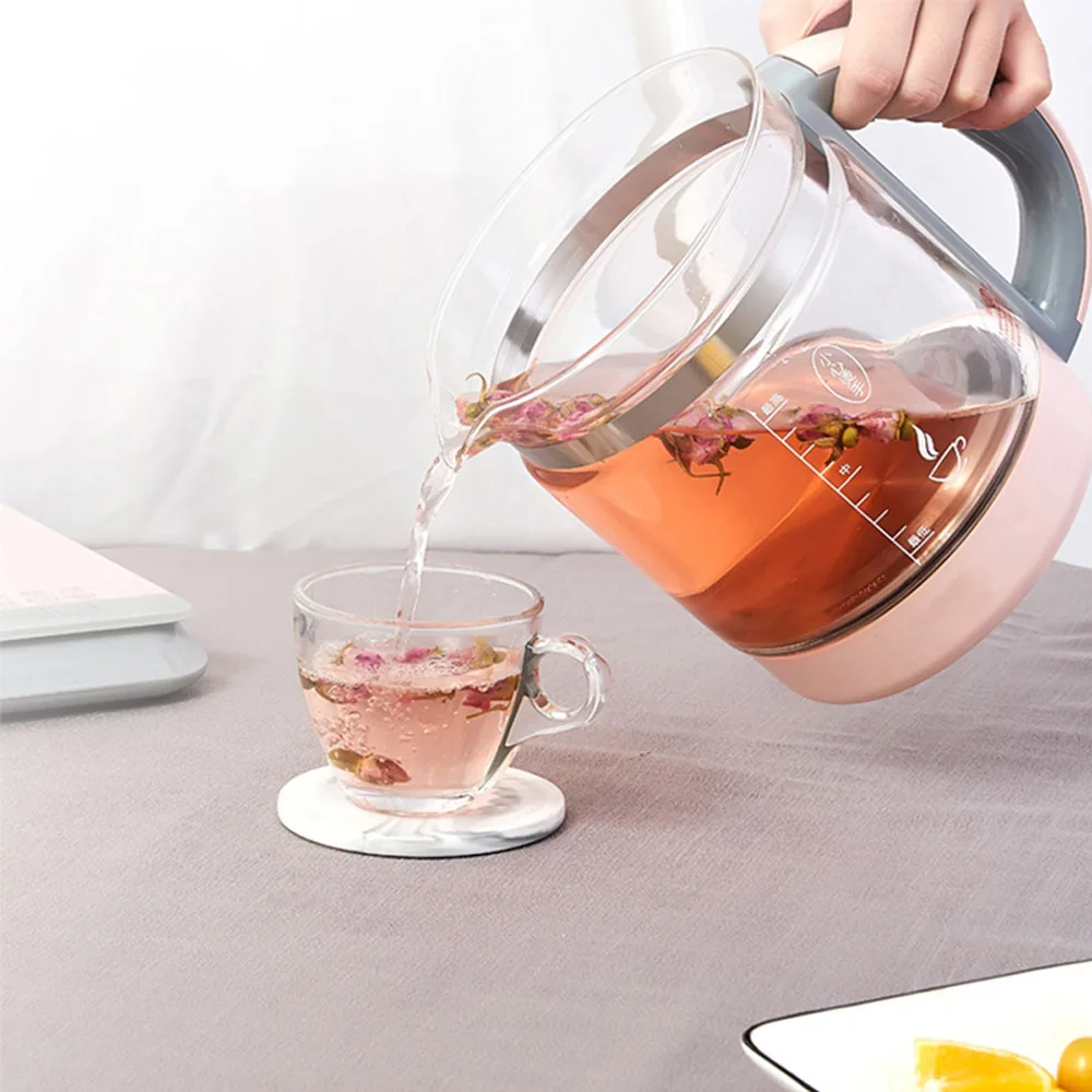 

220V 1.5L Household Electric Kettle Automatic Glass Health Preserving Pot Portable Mini Multi Cooker Tea Dessert Cooker