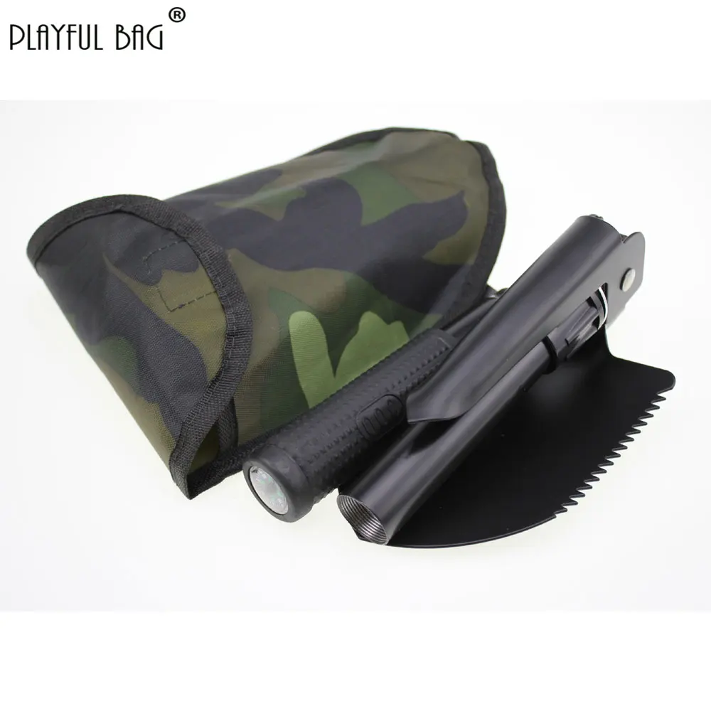 Multi-functional Small Folding Shovel Travel Pickaxe Tool Compass Handle Sapper Shovel Camping Tools NA58S