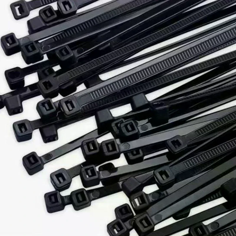 100/500Pcs Self-Locking Nylon Cable Zip Ties Durable Adjustable Fastening Loops for Home Office Electronics Cable Management