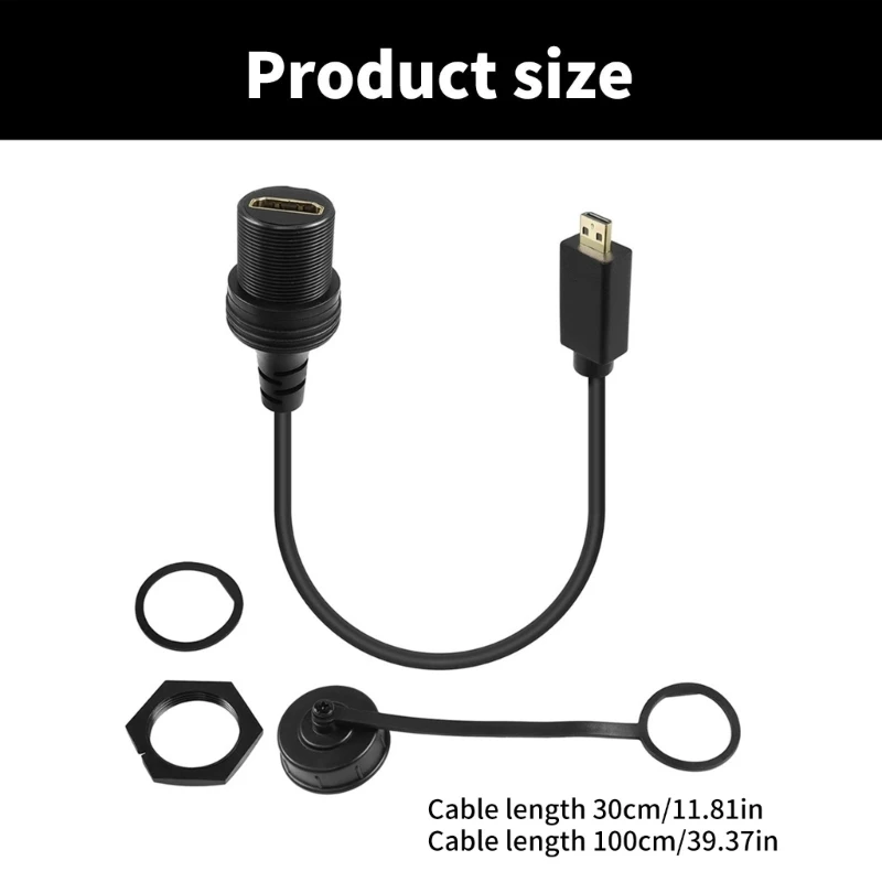 HDTV In Dashborads Extension Cable HDTV Flush Mount Cable For Automotive Use Up to 18Gbps Data Transmission Drop shipping