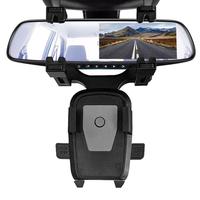 Rear View Mirror Phone Mount 360 Degree Adjustable Phone Holder Rearview Mirror Mobile Holder For Navigation Phone Mount For