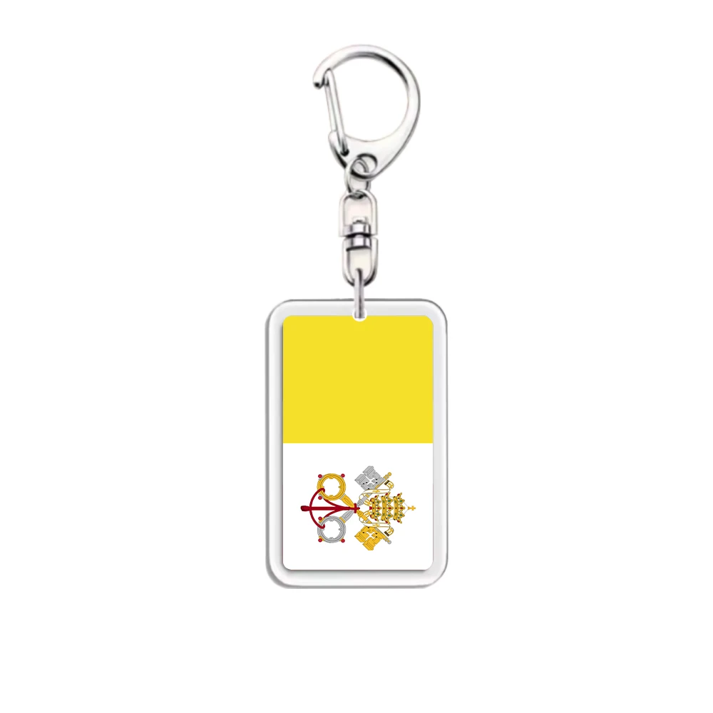 Llavero con bandera del Vaticano, colección de banderas, llavero con colgante para Fans para mujeres y hombres, mochila, regalo de joyería