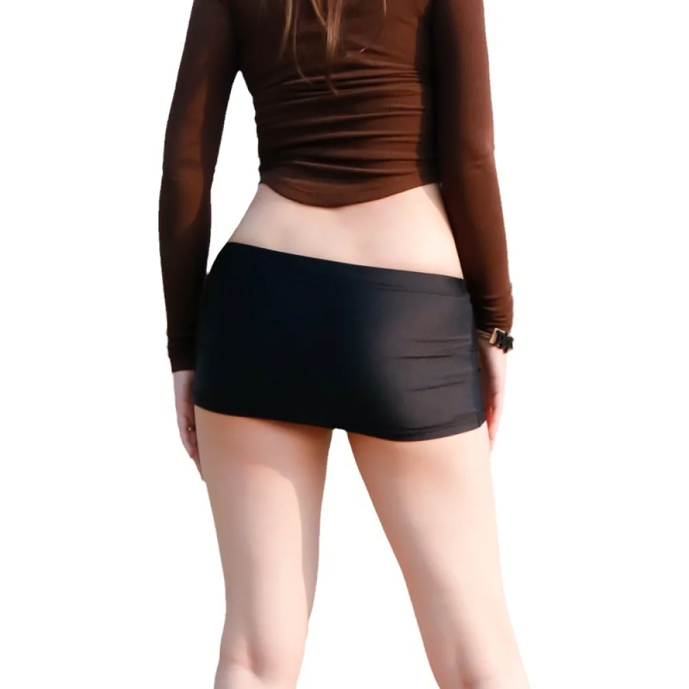 Fashion Sexy Mini Bodycon Skirt Women Glitter Stretchy Slim Fit Summer Party Clubwear Elegant Chic High Waist Bottoms