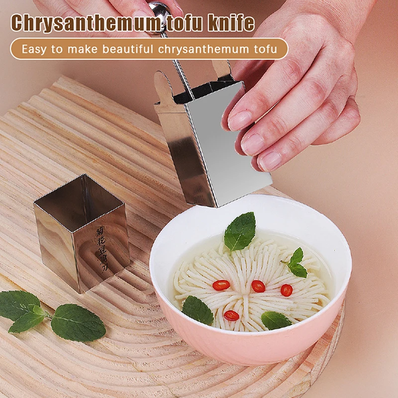 

Stainless Steel Chrysanthemum Tofu Mold - Manual Slicer for Creating Decorative Tofu Shapes, DIY Kitchen Tool