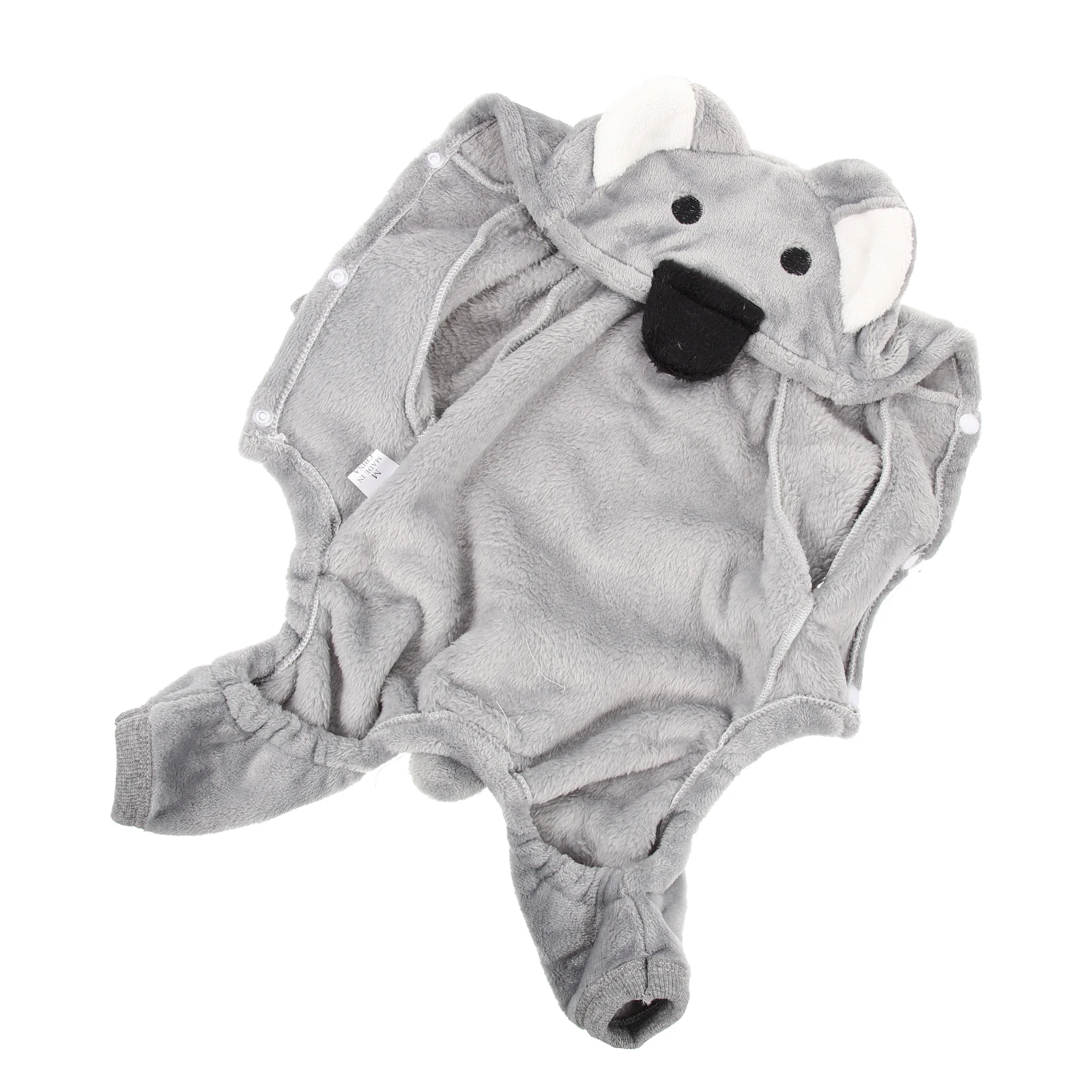 

Adorable Pet Warm Clothing Puppy Dog Winter Gear Grey Soft Comfortable Reusable Knitwear Hoodie Cardigan Sweater for Female Cats