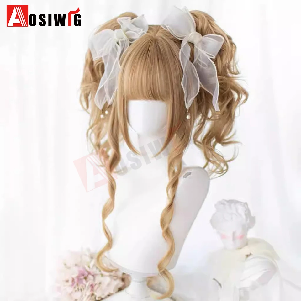 Perruque Princesse Peach – Costume Déguisement Fille 2-9 Ans – Avec Couronne, Broche, Boucles D'Oreilles Et Gants