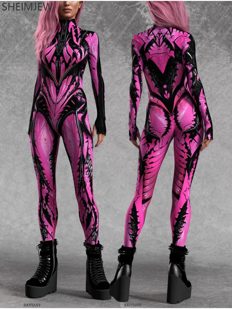 

Сексуальный женский психоделический сетчатый боди для косплея, комбинезон для фестиваля ужасов на Хэллоуин, карнавал, горящее сценическое представление, плотный