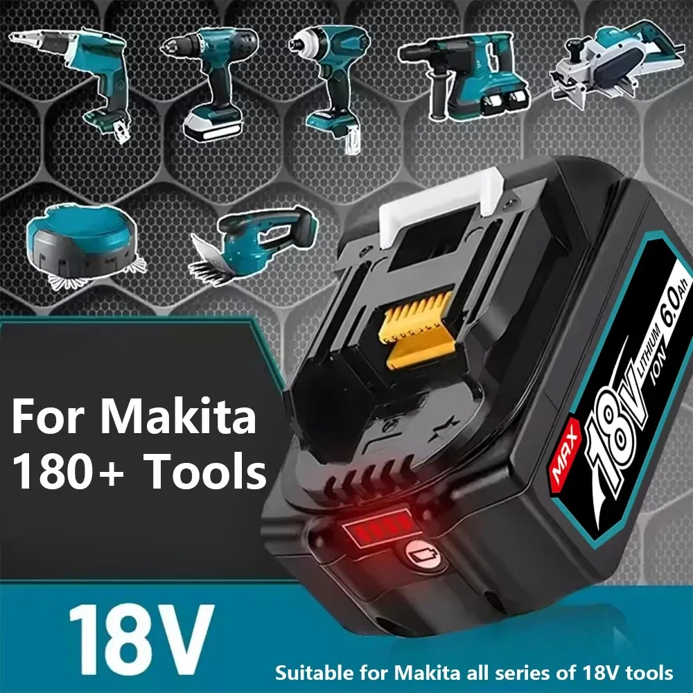 

1PCS 6Ah Battery For Makita 18V Power Tools Replacement Accessories BL1860 BL1850 Li-ion Rechargeable batteries