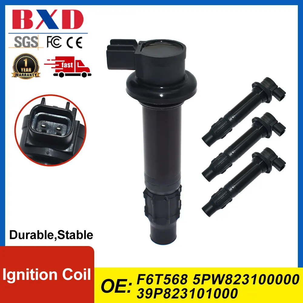 1/4PCS Ignition Coil F6T568 5PW823100000 39P823101000 For Yamaha MT-07 2014-2017, R1 2002-2006, R6 2009, FZ8 2010-2015