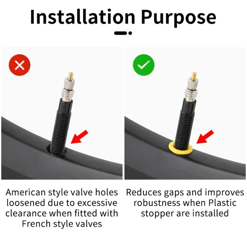 10/20 قطعة محولات صمام شريدر إلى بريستا محولات ثقب الحافة لدراجات الطريق الجبلية سهلة التركيب