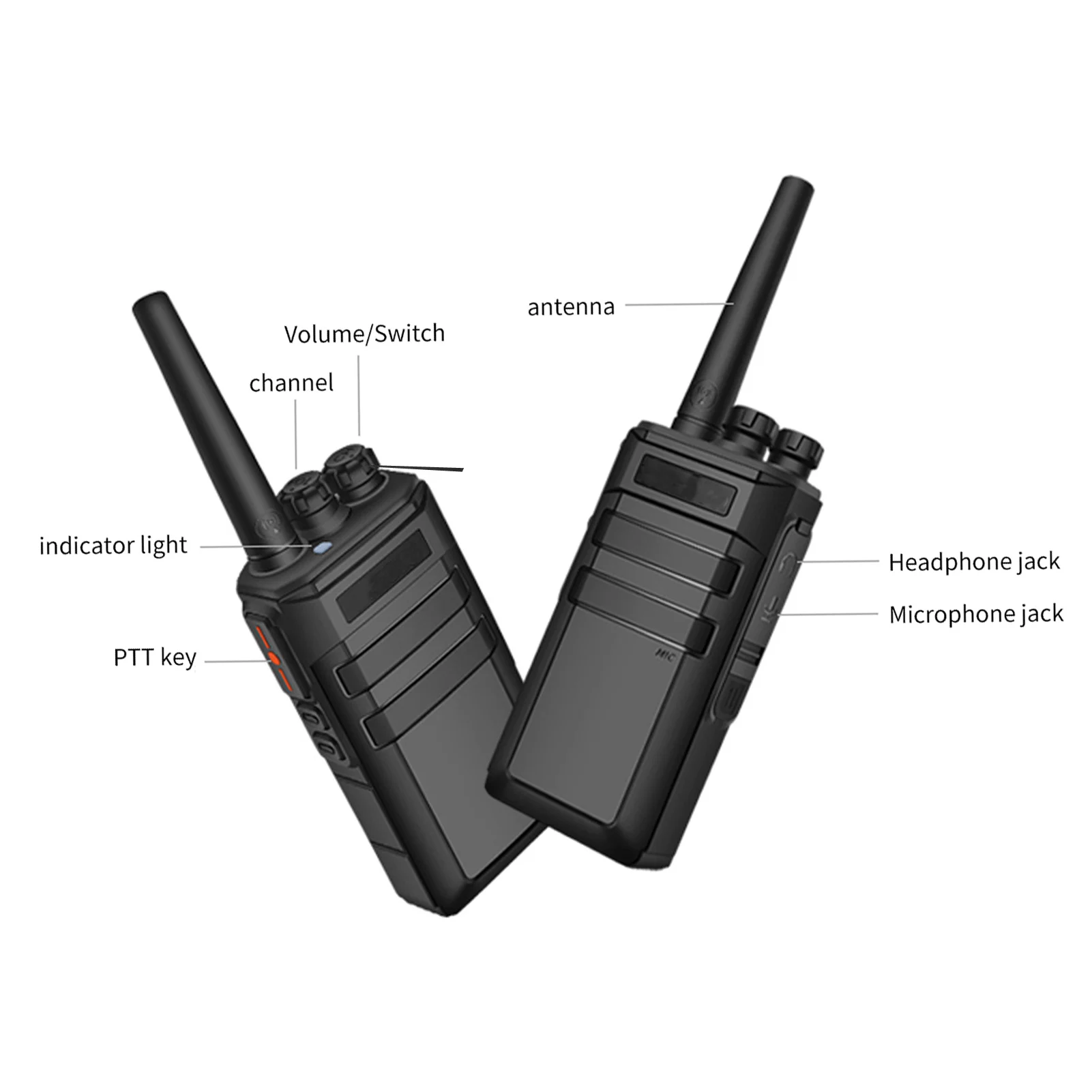Walkie Talkie N7 Walkie Talkies de largo alcance para adultos con 16 canales para senderismo, viaje de acampada, enchufe del Reino Unido