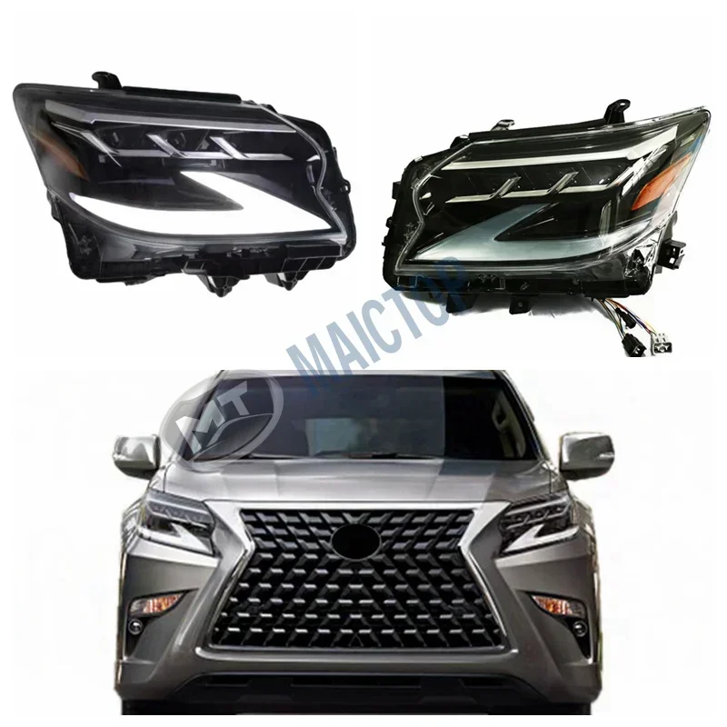 Maictop car accessories modified led projector lens headlights headlamp for GX 460 GX460 2014-2019 upgrade kit