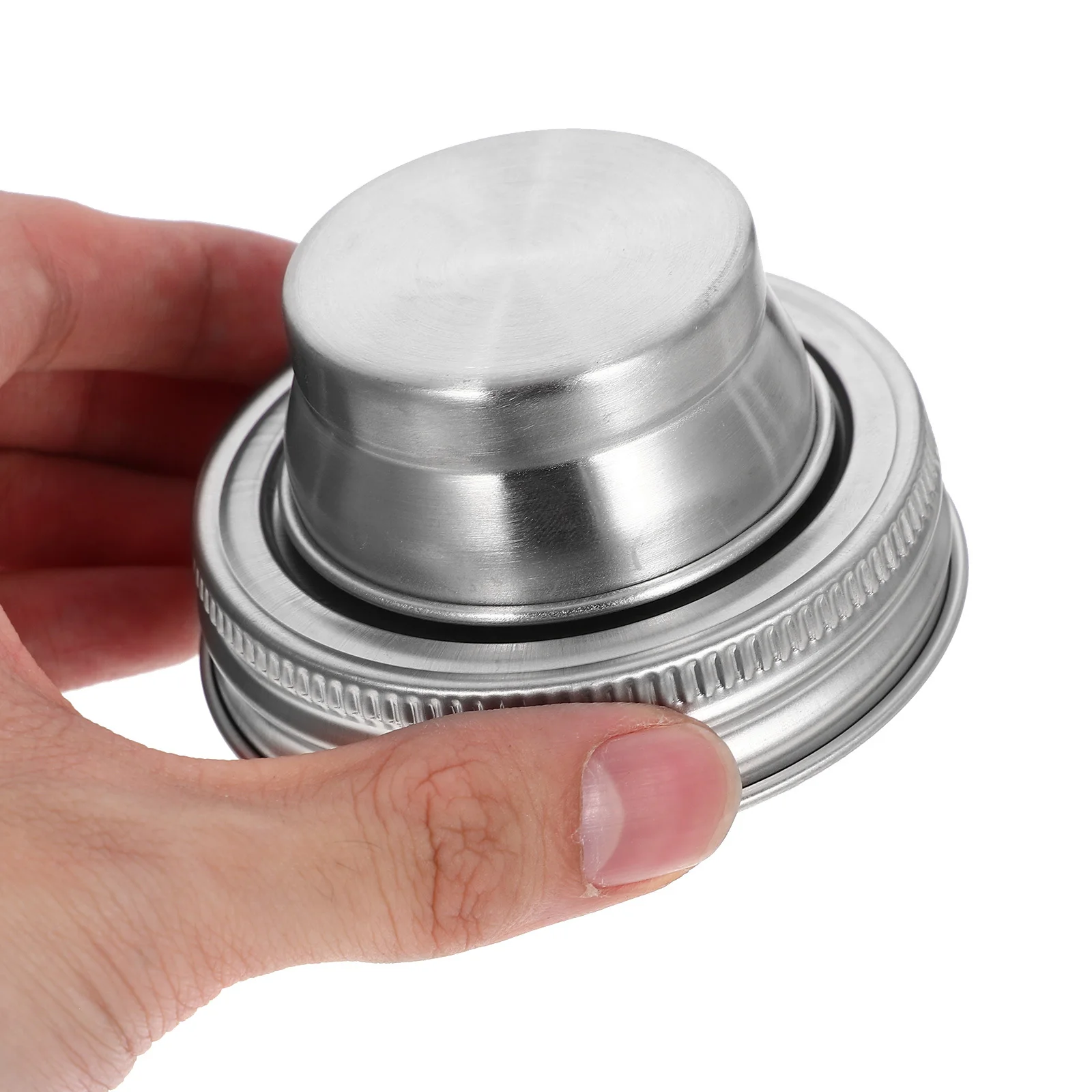 

6pcs Stainless Steel Spout Dispenser Lids For Mason Jars Cocktail Shaker Caps Multi-Function Spice Bottle Tops Bar Mixing Tools