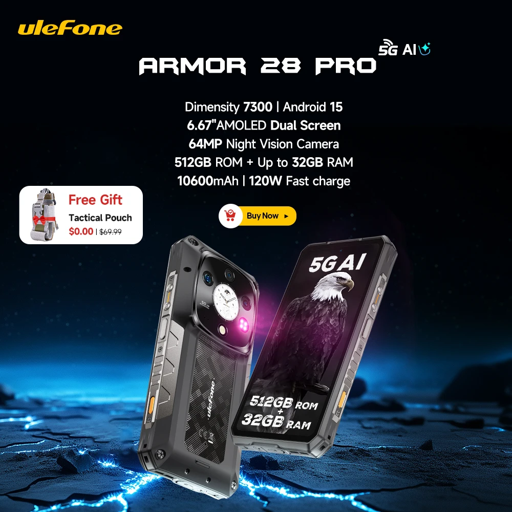 Ulefone Armor 28 Pro 5G AI Rugged Phone 6.67