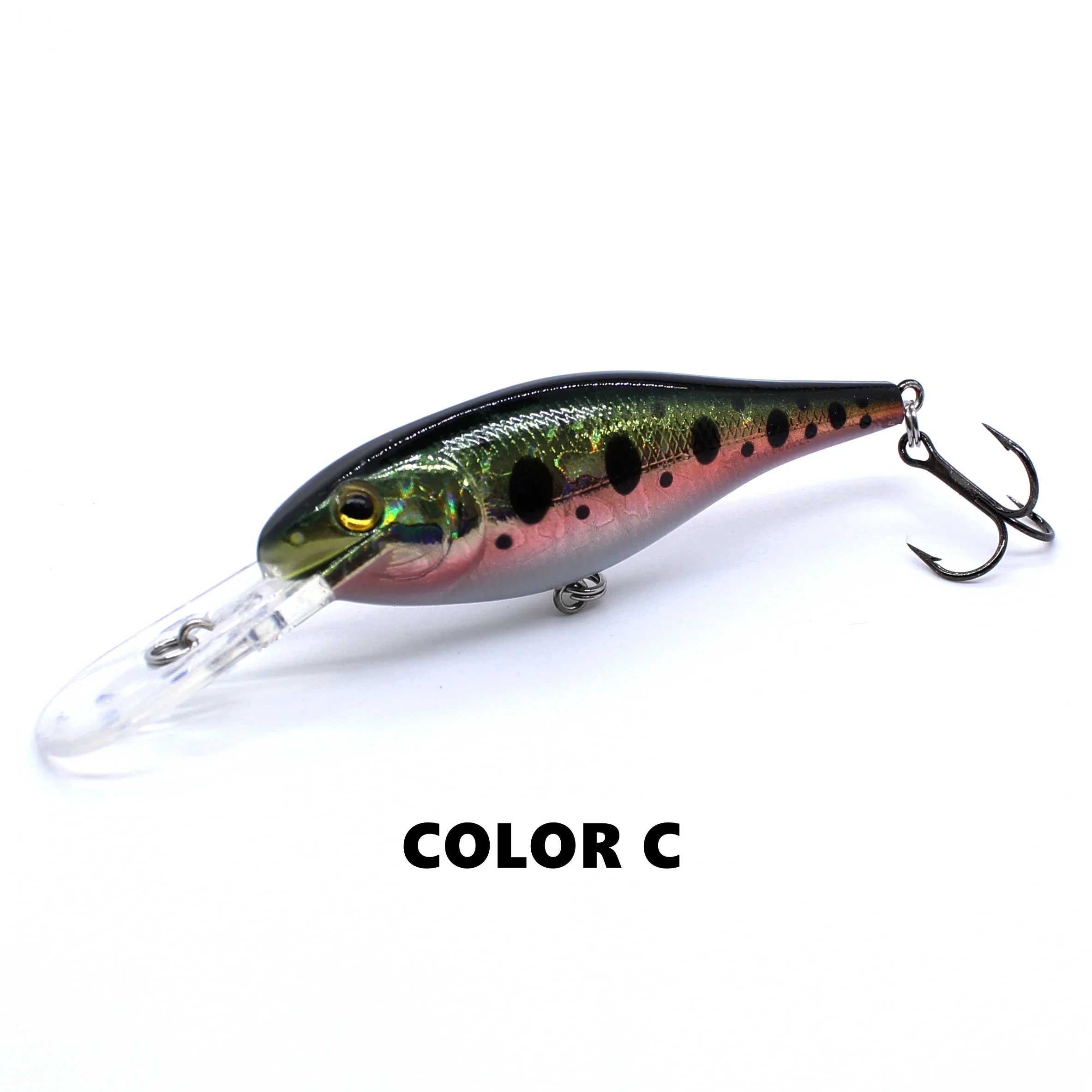 Crankbait Floating Minnow 70mm 8,8g Hardbait Crank Deep Diver Tiefe 1,5-3,3m Angelköder VMC Haken Tackle Qualität – Detail 7