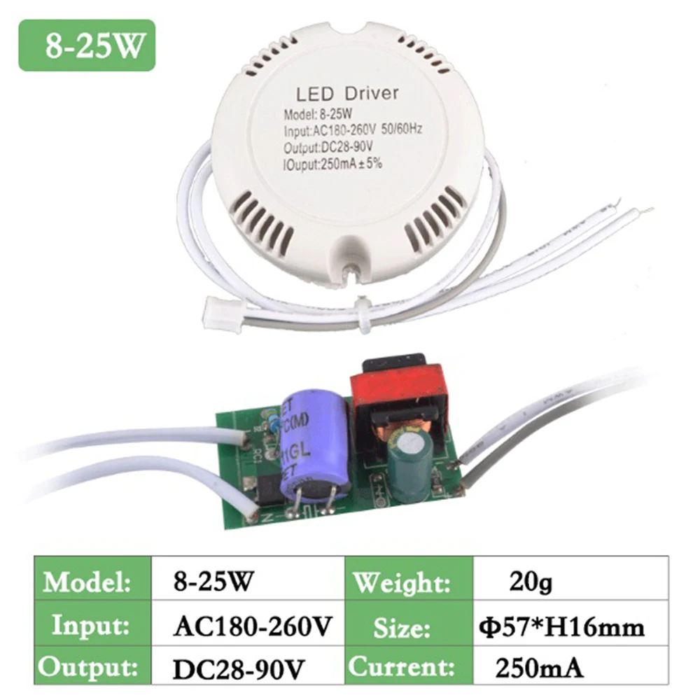 

25W 40W LED Driver Ceiling Driver 220V Round/Square Driver Lighting Transform Unisolated Power Supply for LED Downlights Lights