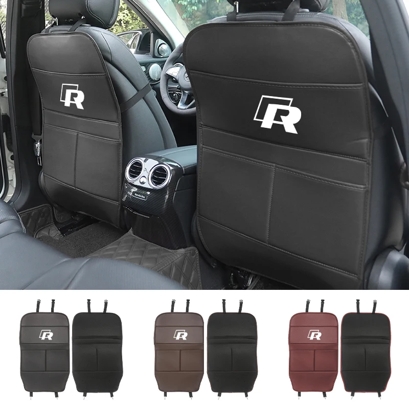 Car Seat Anti-Kick Pad Leather Anti-Dirt Protector Cover For VW Scirocco Polo T5 Passat b6 Golf Tiguan Jetta T-ROC CC Beetle GTI