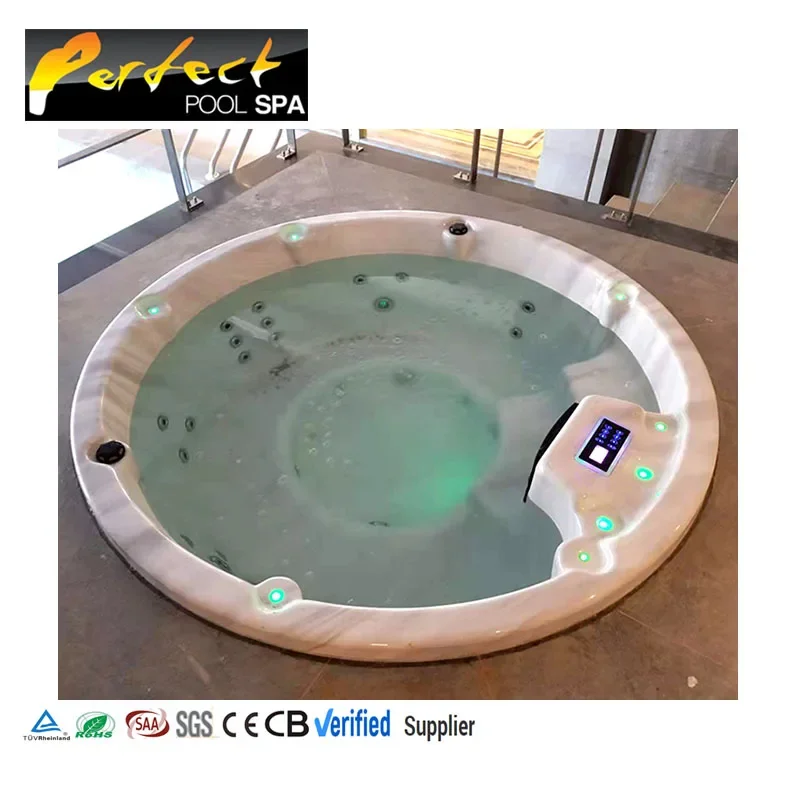 Hot Sale 6 Person Round Bathtub Outdoor Spa Round Hot Tub With CE