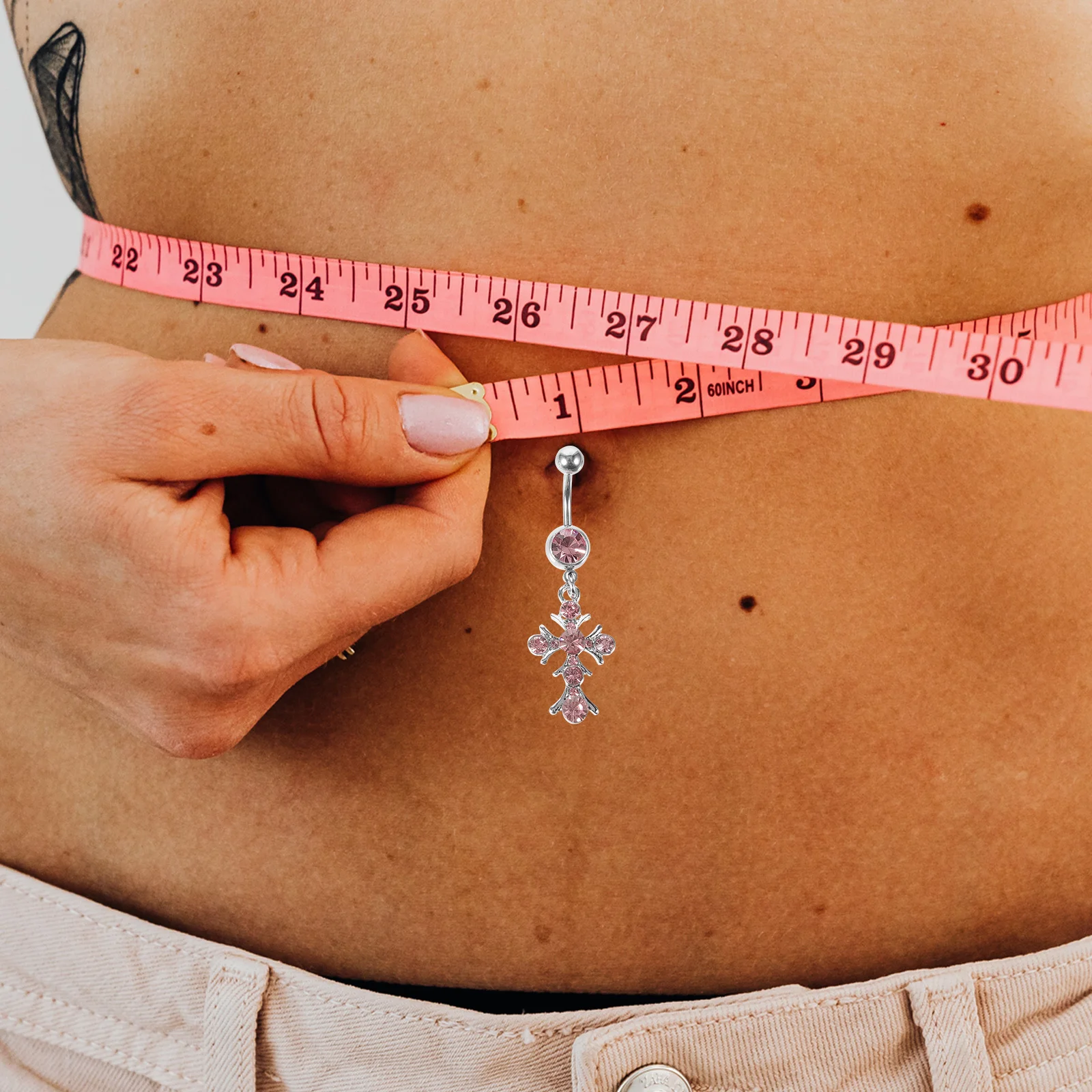 

3Pcs Cross Belly Button Ring Rhinestone Navel Piercing Jewelry Women Fashion Dangle Body Accessory Gift Belly Ring