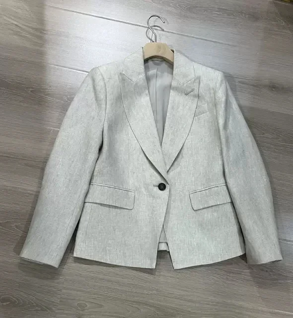 Women's Set 2024 New Autumn Spring Linen Tailored Collar Commuter Suit Coat or High Waist Pants