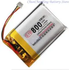 ALLCCX 3.7V 800mAh Battery 3 wires with connector,3.7V 700mAh Battery 3 wires without the connector,702535 Battery,702530 560mah