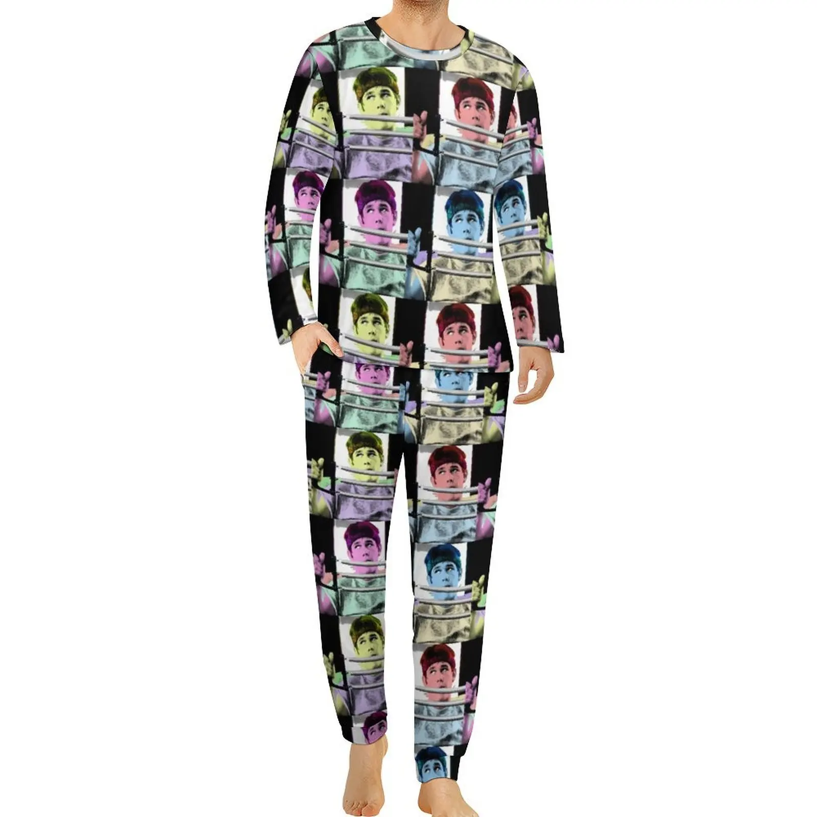 

The Goonies Josh Brolin Pajamas Man 80s Heartthrob Brand Fashion Sleepwear Spring Long Sleeves 2 Piece Night Design Pajama Sets