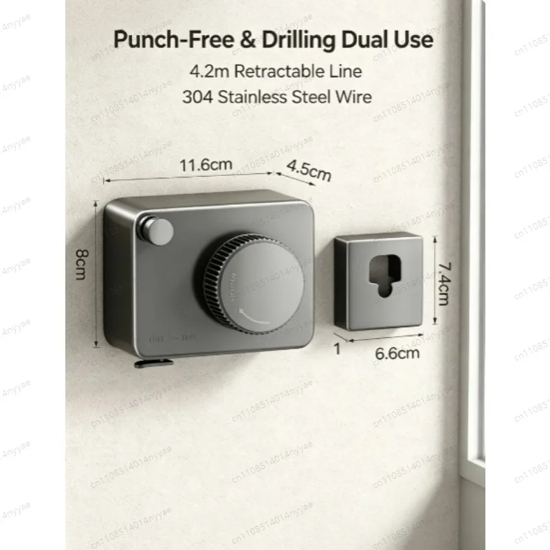 Invisible Retractable Clothesline | No-Drill Wall Mounted Stainless Steel Wire Rack for Balcony, Bathroom & Indoor Drying