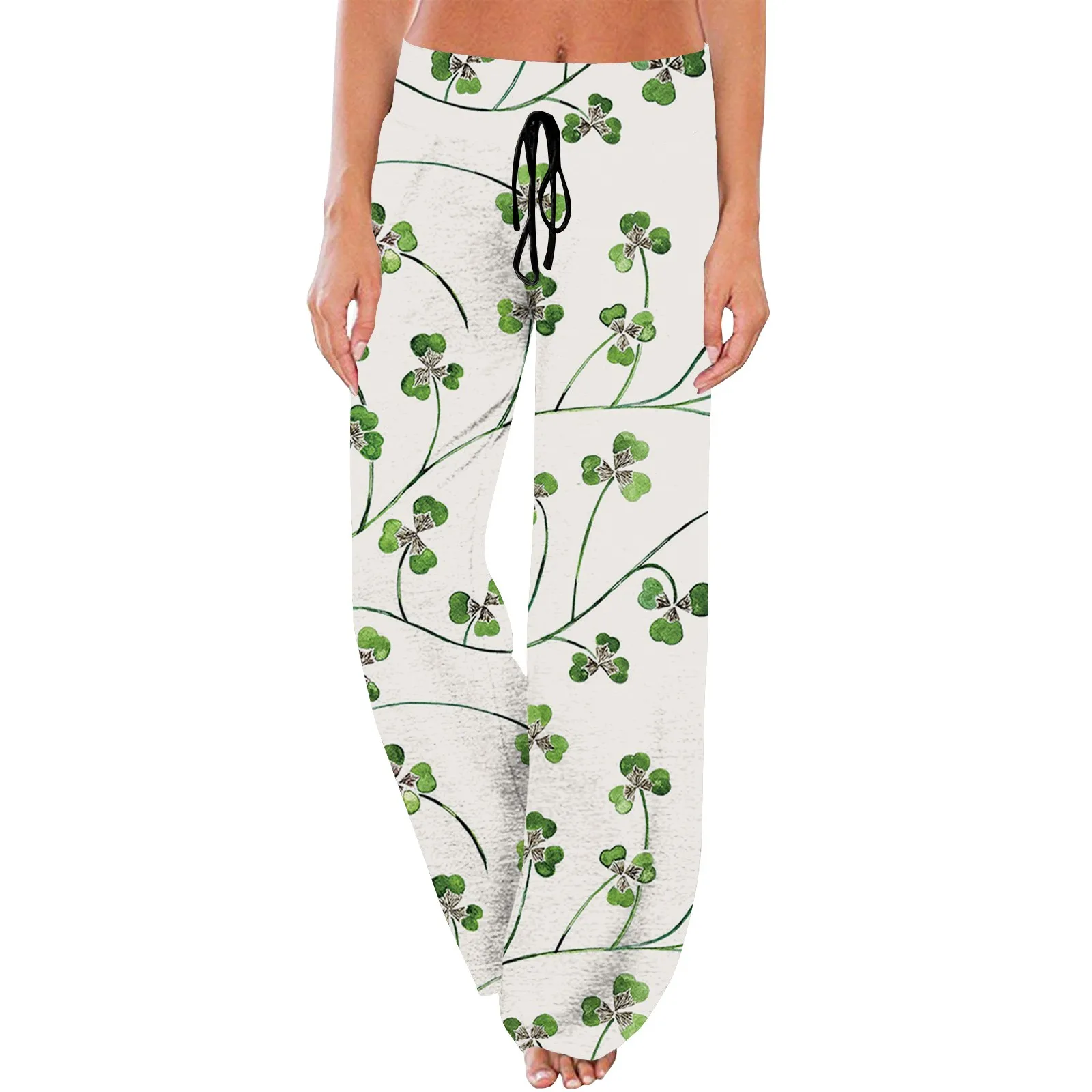 

Irish Carnival Yoga Elasticated Womens Fitness Pajama St Patrick'S Waist Leggings Shamrocks Green Clovers Female Casual Ireland