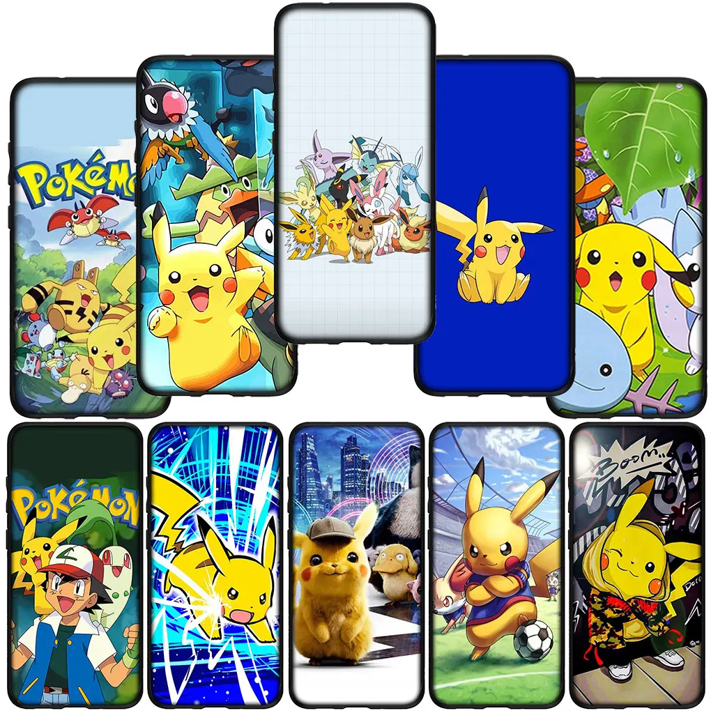 Pokemon Pikachu Cover Phone Casing for Xiaomi Redmi Note 11 10 9 8 Pro 9S 10S 11S 9A 9C NFC 9T 10A 10C 8A Soft Case