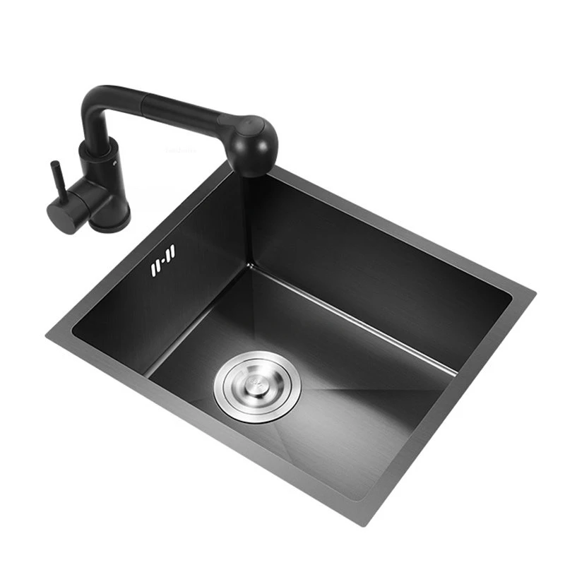 Nowoczesny zlew kuchenny czarny zlew akcesoria domowe kuchnia dla smakoszy Wbudowane ze stali nierdzewnej kreatywne Mini zlewozmywaki Nano