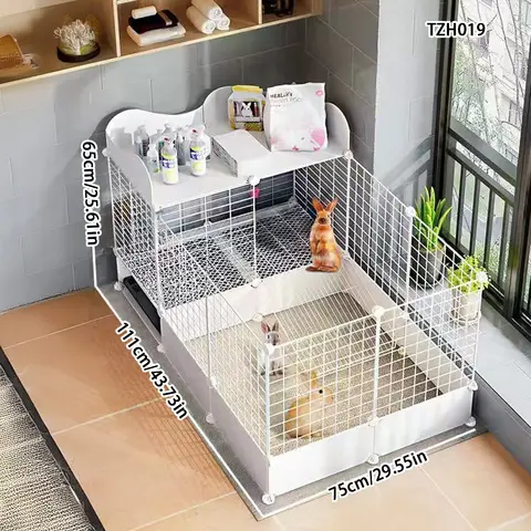 초대형 토끼 케이지, 기니피그 기니피그 루프 귀 토끼, 애완 동물 토끼 사육 케이지, 가정용 토끼 사육 케이지